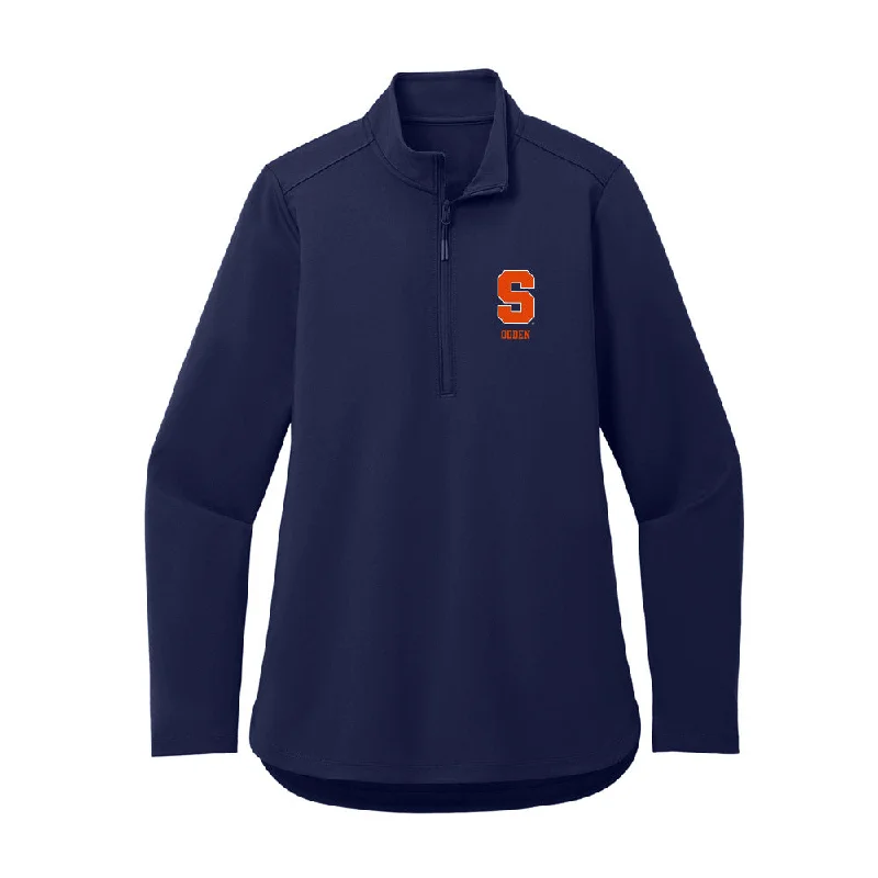 Syracuse - NCAA Women's Soccer : Liesel Odden - Women's Premium Quarter Zip Jacket Tailored Jacket Straight Jacket A-Line Jacket