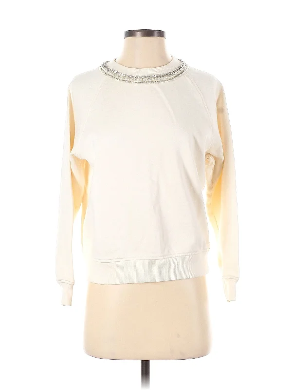 Sweatshirt Hoodie with Front Slit Layering Stylish