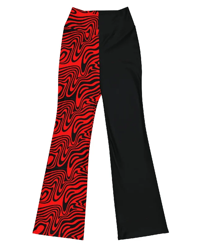 Hypnotic Split Flare Pants Warm Wool Trousers