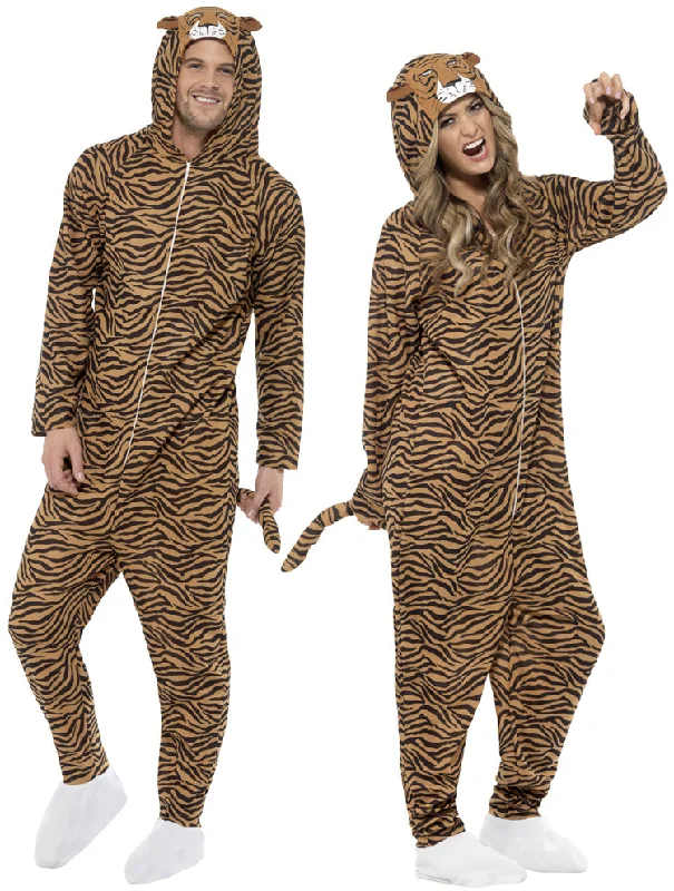 Adults Tiger Fancy Dress Costume Animal Outfit Tunics Chic fashionable