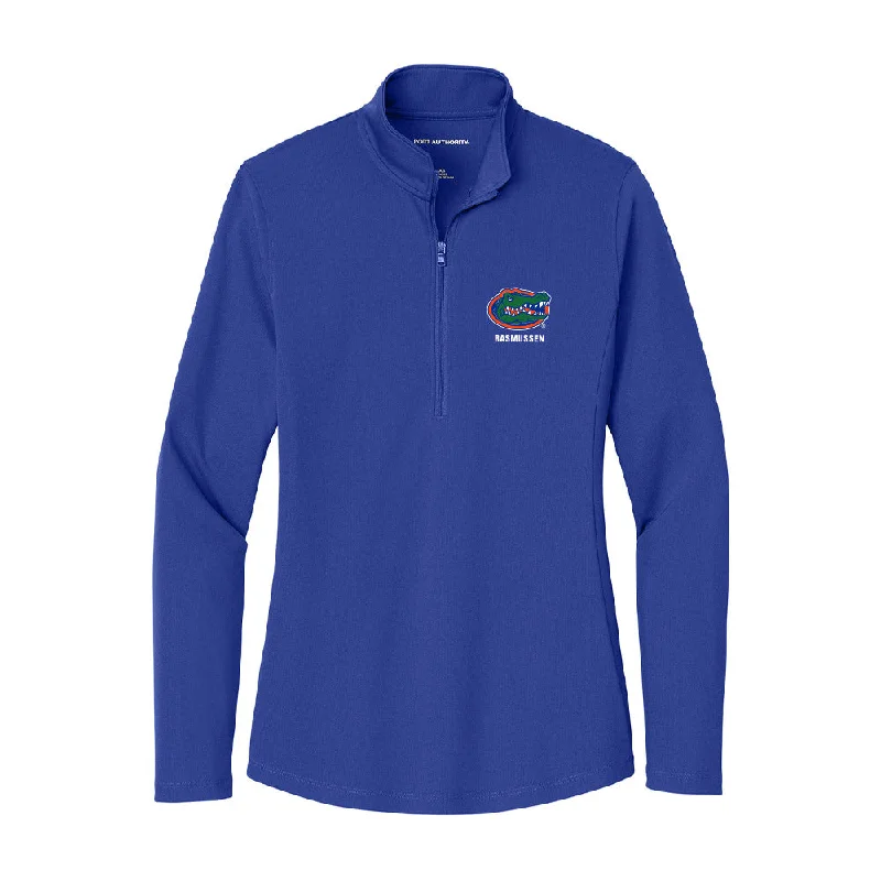 Florida - NCAA Women's Soccer : Oakley Rasmussen - Women's Lightweight Quarter Zip Jacket A-Line Jacket Boat Neck Shawl Collar Florida - NCAA Women's Soccer : Oakley Rasmussen - Women's Lightweight Quarter Zip Jacket A-Line Jacket Boat Neck Shawl Collar