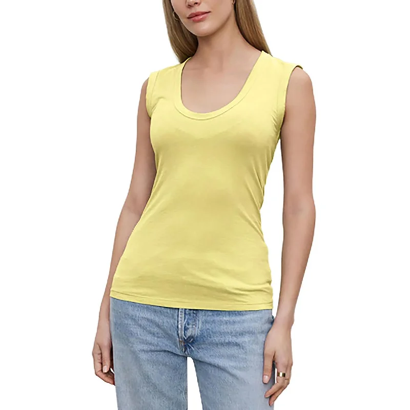 Womens Solid Cotton Tank Top lace tank top