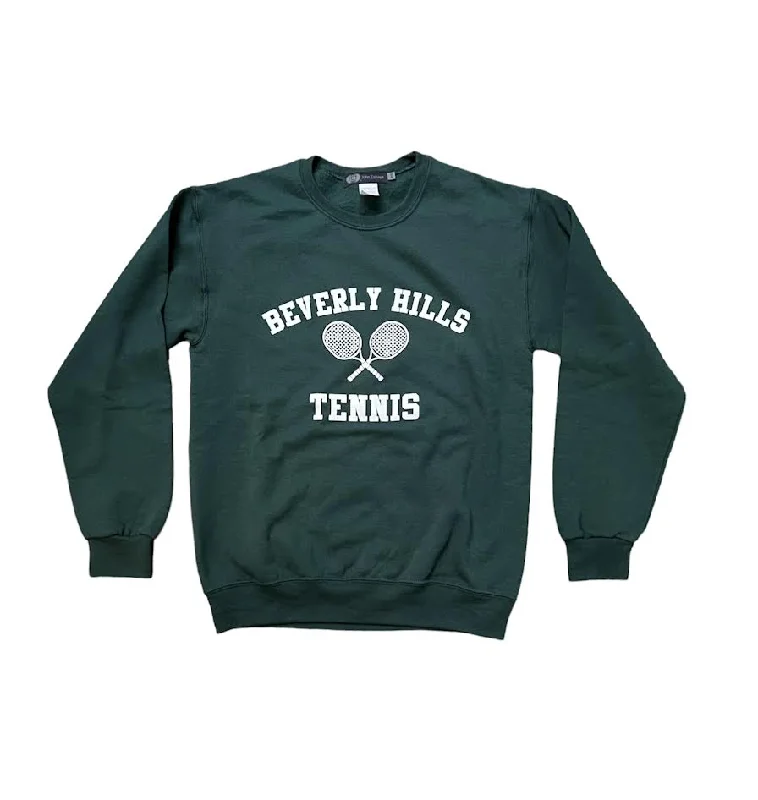 WOMENS BEVERLY HILLS TENNIS SWEATSHIRT Hoodie with Back Slit Movement Comfort