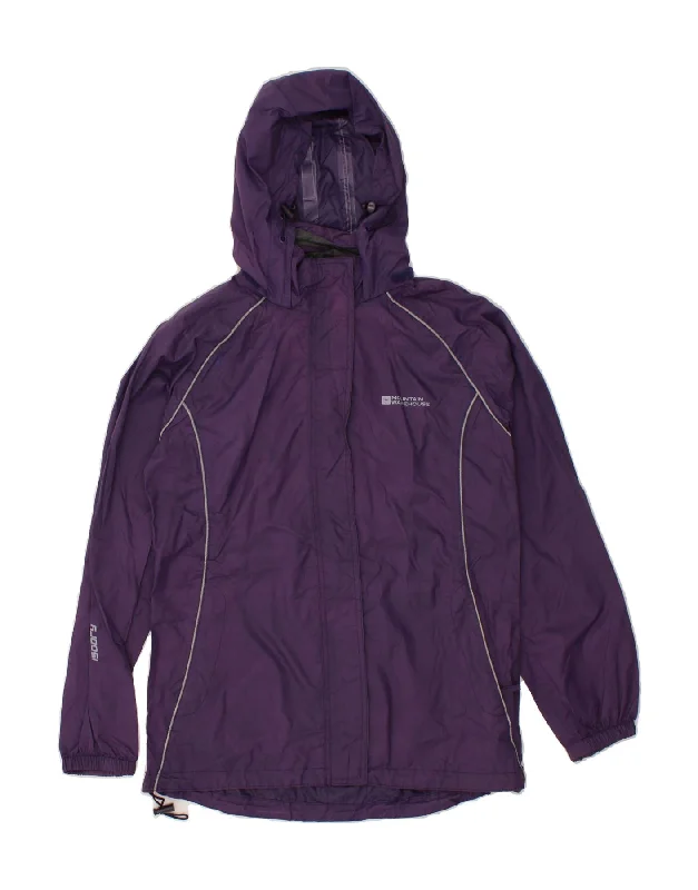 MOUNTAIN WAREHOUSE Womens Hooded Rain Jacket UK 8 Small Purple Nylon Cardigan Sweater Pullover MOUNTAIN WAREHOUSE Womens Hooded Rain Jacket UK 8 Small Purple Nylon Cardigan Sweater Pullover