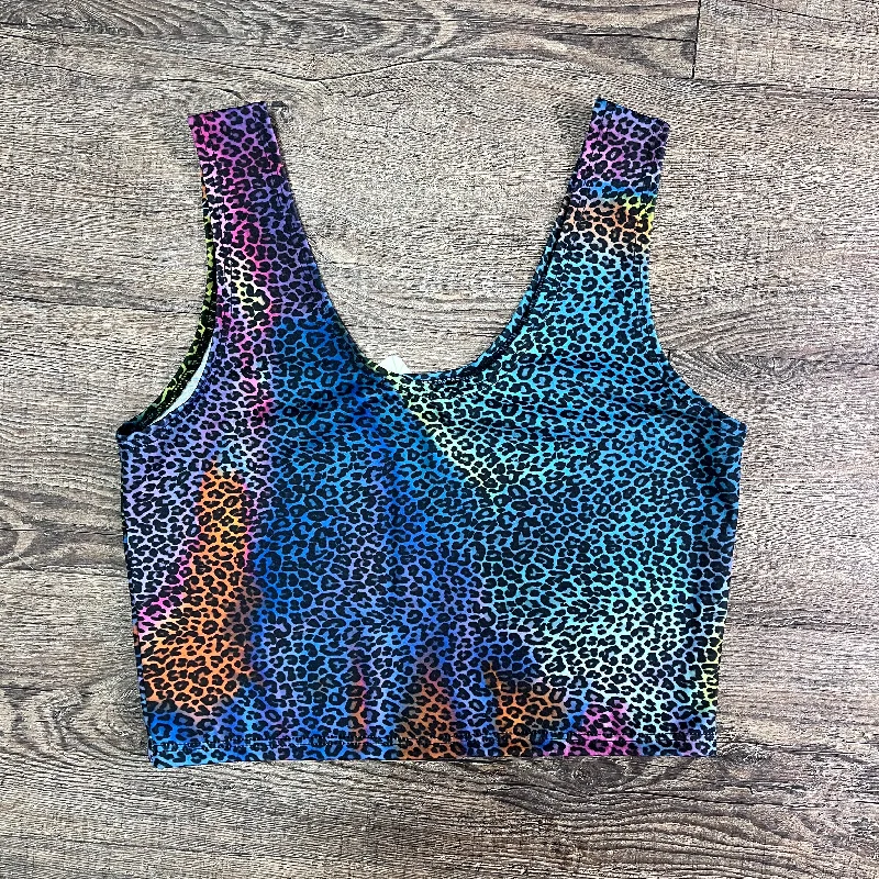 SALE - Rainbow Leopard Crop Top Tank pastel tank top