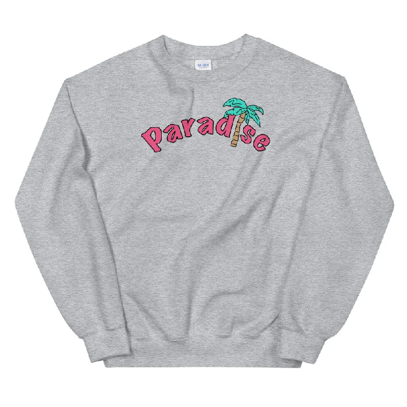 Paradise | Unisex Sweatshirt Hoodie with High-Low Hem Asymmetrical Trendy