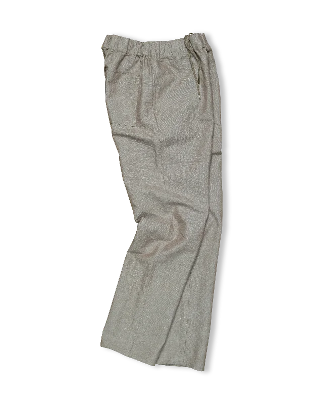Back Pocket Drawstring Pant | Flax Relaxed Casual Leggings