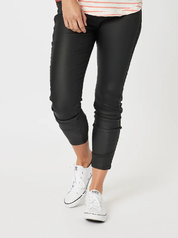 Wetlook Pant - Black Formal Dress Pants