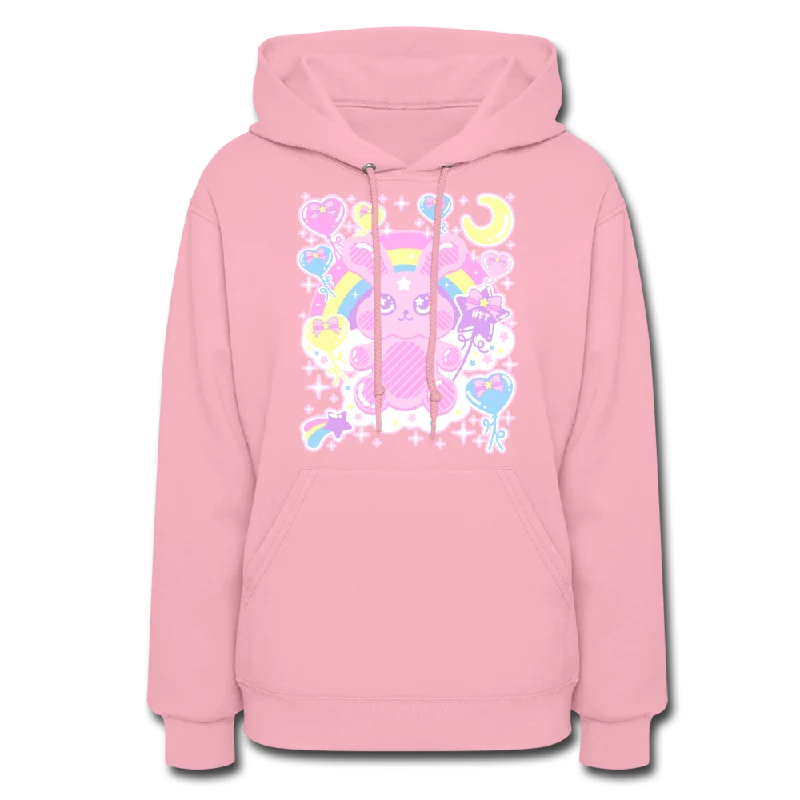 Bubblegum Bunny Women's Hoodie Hoodie with Belted Waist Structured Tailored