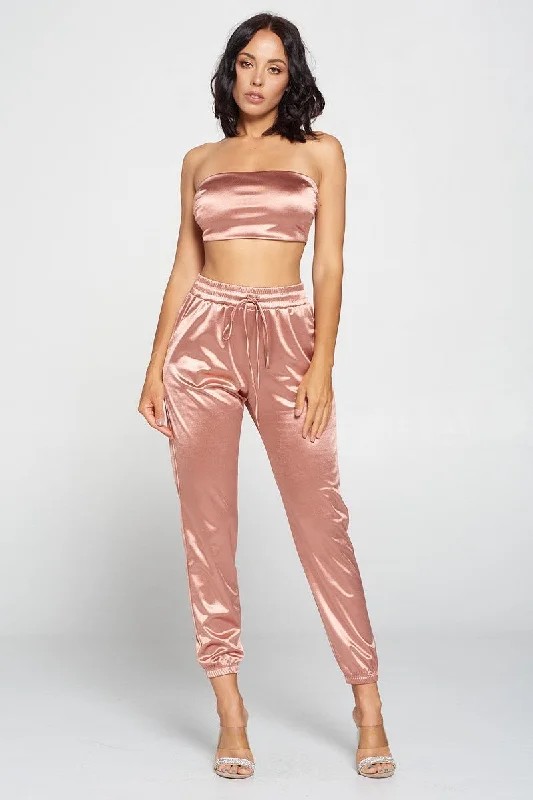 Tube Top Pant Set Classic Chino Pants