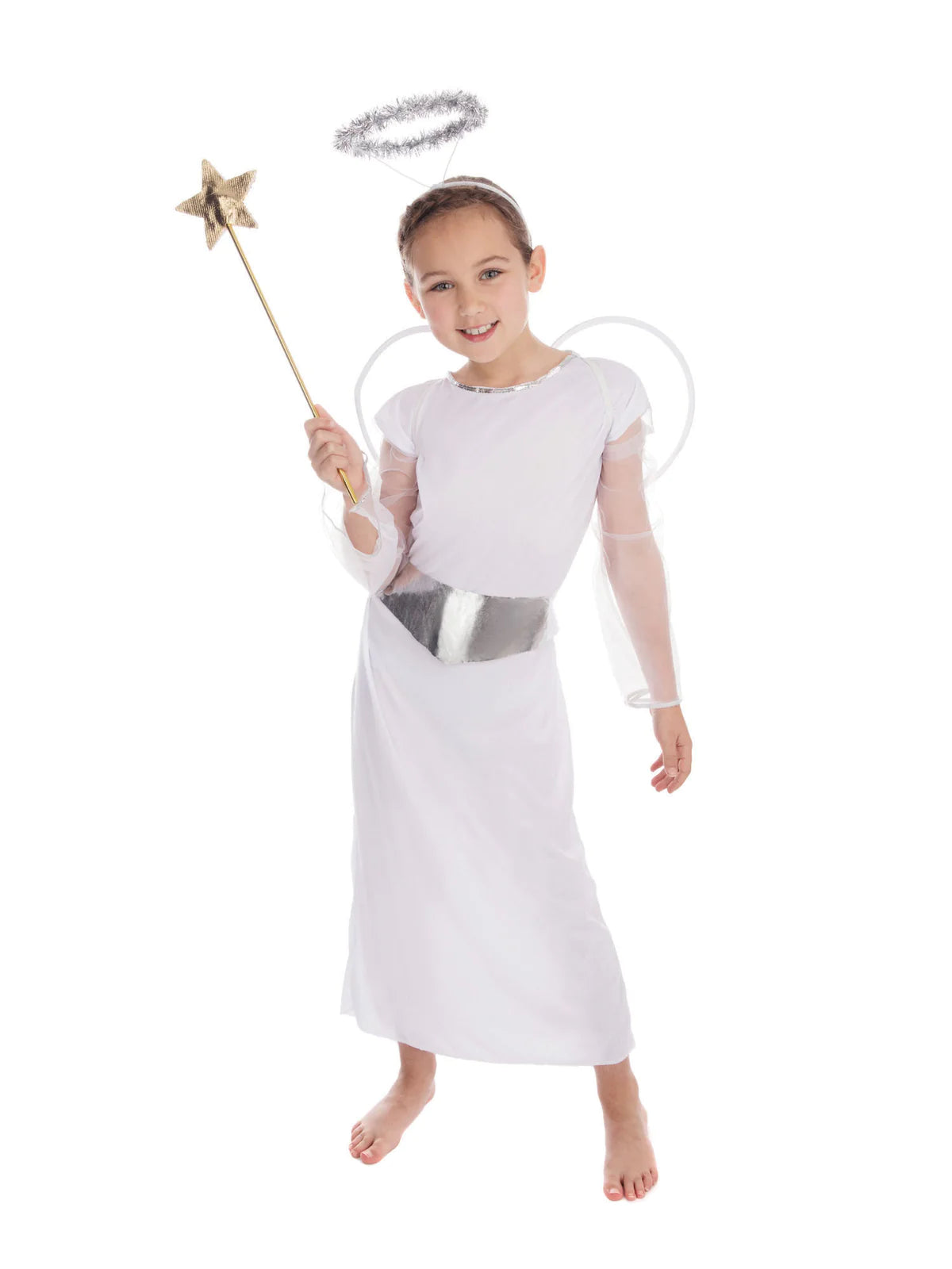 Angel Girls Costume White Angel Dress with Belt Tunics Trendy modern