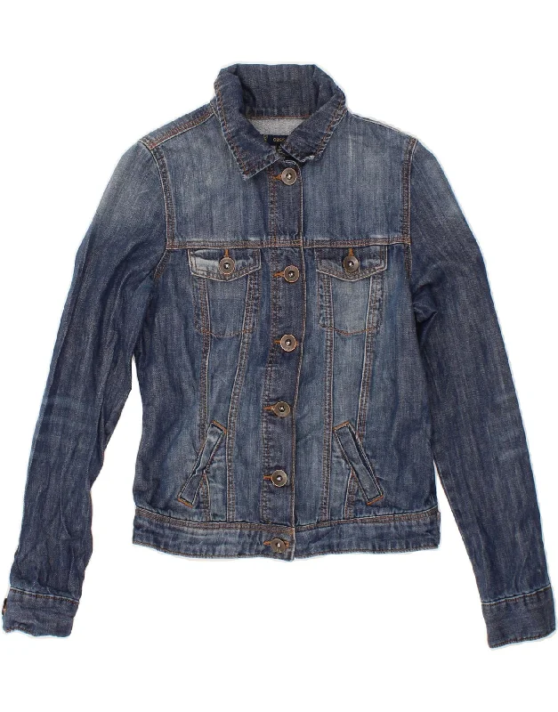 OASIS Womens Crop Denim Jacket UK 10 Small Blue Cotton Faux Fur Jacket Real Fur Jacket Shearling Jacket OASIS Womens Crop Denim Jacket UK 10 Small Blue Cotton Faux Fur Jacket Real Fur Jacket Shearling Jacket