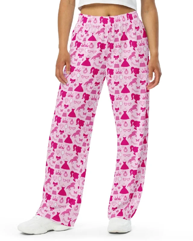 Let's Go Party Wide Leg Pants Fashionable Button-Up Pants