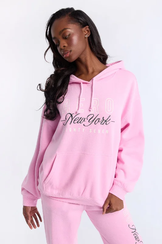 AERO Graphic Boyfriend Hoodie Hoodie with Typography Text Message