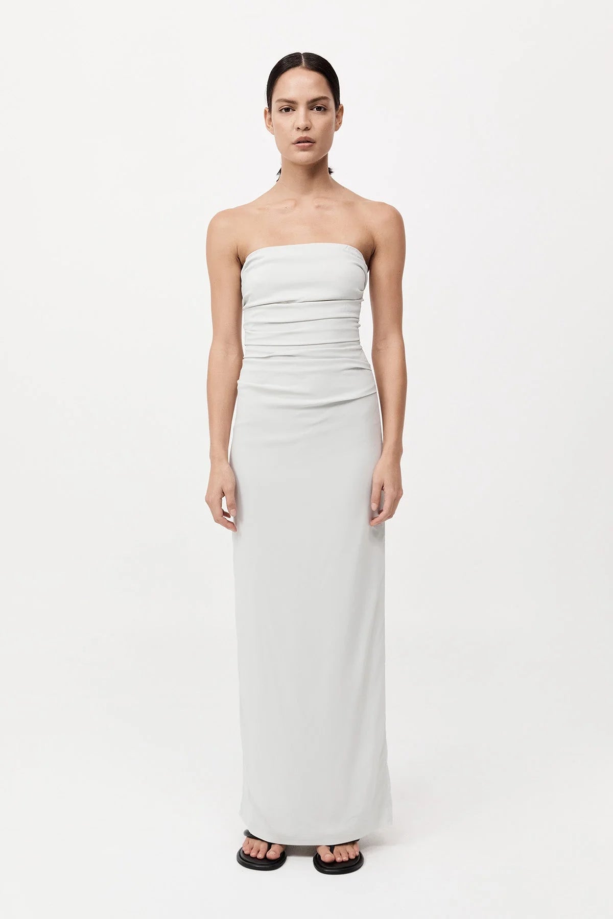 Strapless Tie Back Dress - Silver Tunics Evening elegant