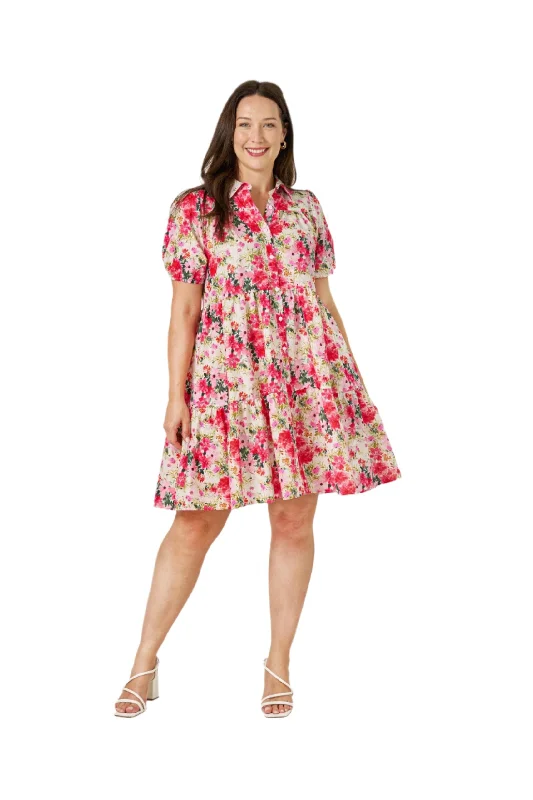 Susie Dress Red Print Tunics Floral girly