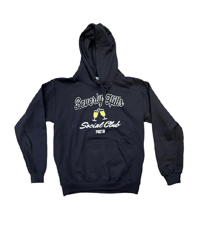 BEVERLY HILLS SOCIAL CLUB SWEATSHIRT Hoodie with V-Neck Classic Versatile