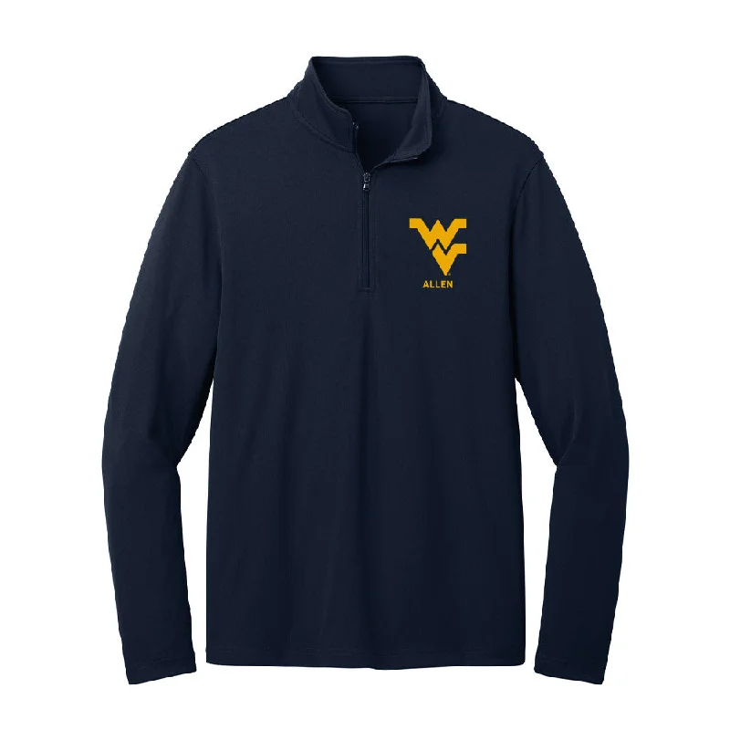 West Virginia - NCAA Women's Soccer : Taylor Allen - Lightweight Quarter Zip Jacket Knit Jacket Woven Jacket Fleece Jacket