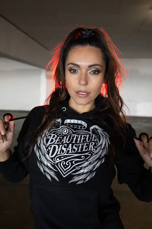 Fallen Angel Pullover Hoodie Hoodie with Thumb Holes Functional Cozy