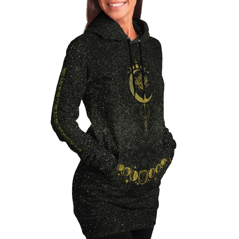There Is More That Connects Us Hoodie Dress Hoodie Dress Longline Feminine