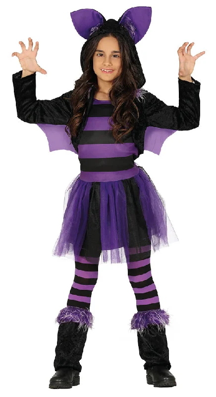 Girls Spooky Bat Fancy Dress Halloween Vampire Animal Costume Tunics Sophisticated sleek Girls Spooky Bat Fancy Dress Halloween Vampire Animal Costume Tunics Sophisticated sleek