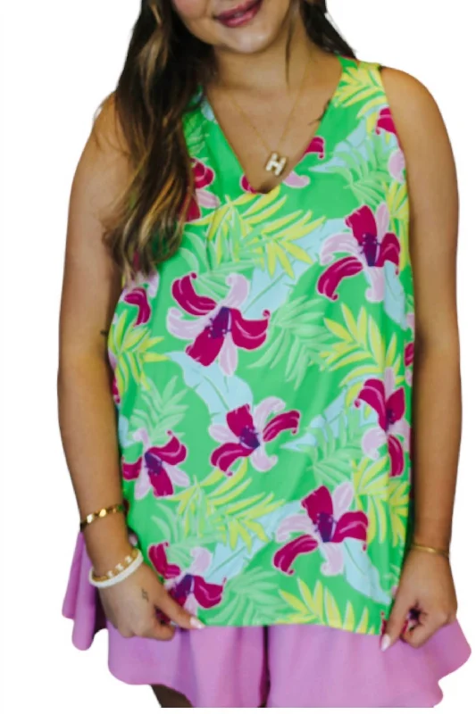 Sydney Tank Top In Waikiki cherry red tank