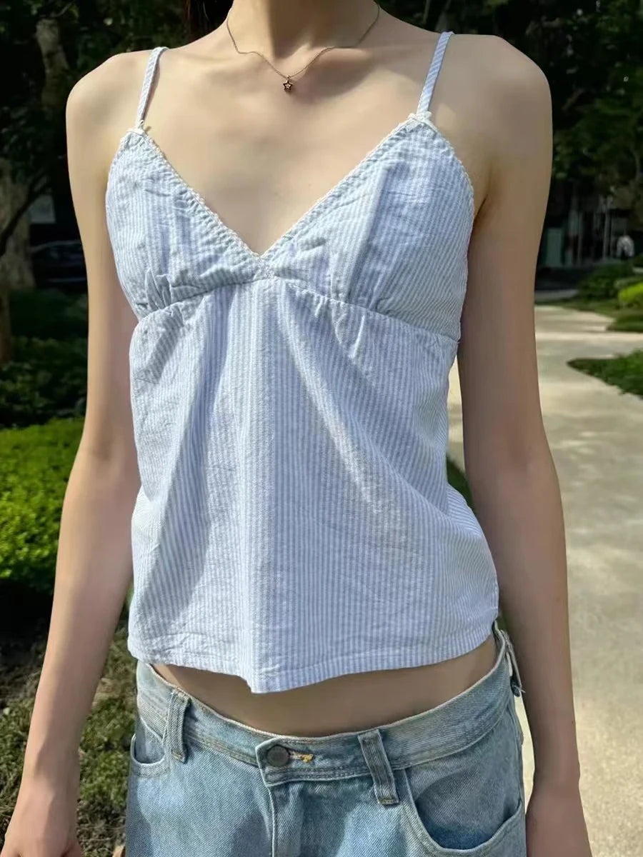 Bow-blue striped