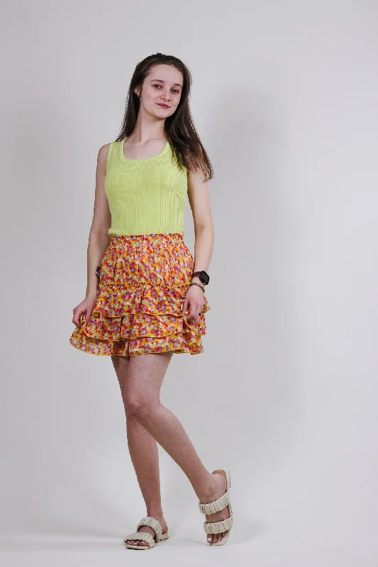 A Million Reasons Orange Skirt a-line skirt cut