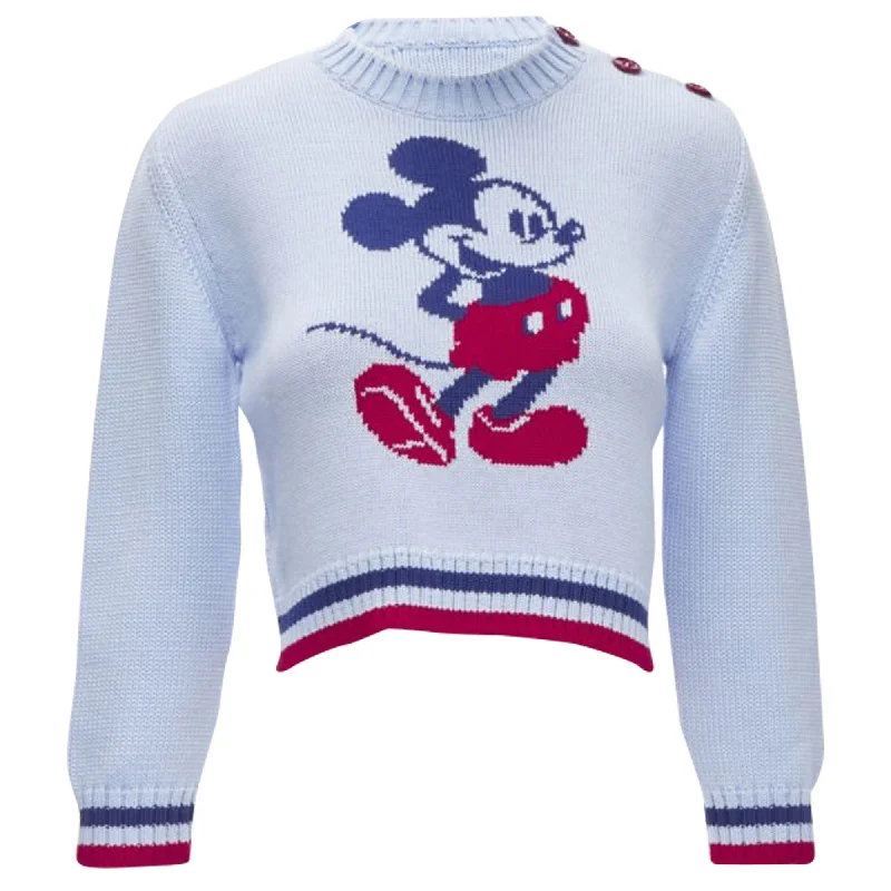 Miu Miu Disney cropped sweater Open Front Closed Front Wrap Front