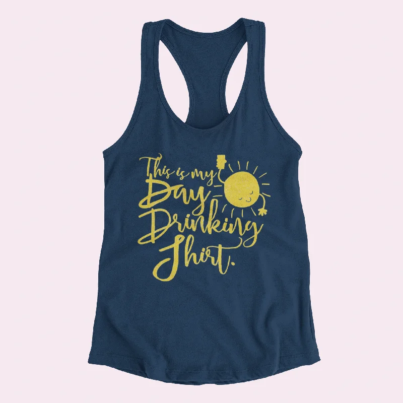 Day Drinking craft beer women's racerback tank playful tank top