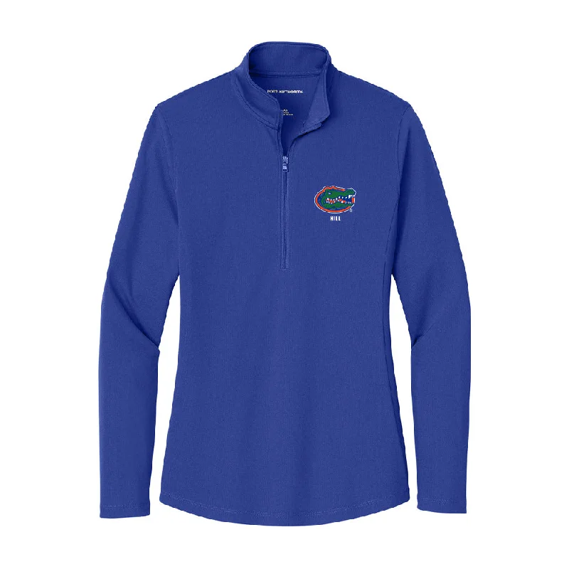 Florida - NCAA Women's Soccer : Zamiyah Hill - Women's Lightweight Quarter Zip Jacket Faux Fur Fabric Real Fur Fabric Shearling Fabric Florida - NCAA Women's Soccer : Zamiyah Hill - Women's Lightweight Quarter Zip Jacket Faux Fur Fabric Real Fur Fabric Shearling Fabric