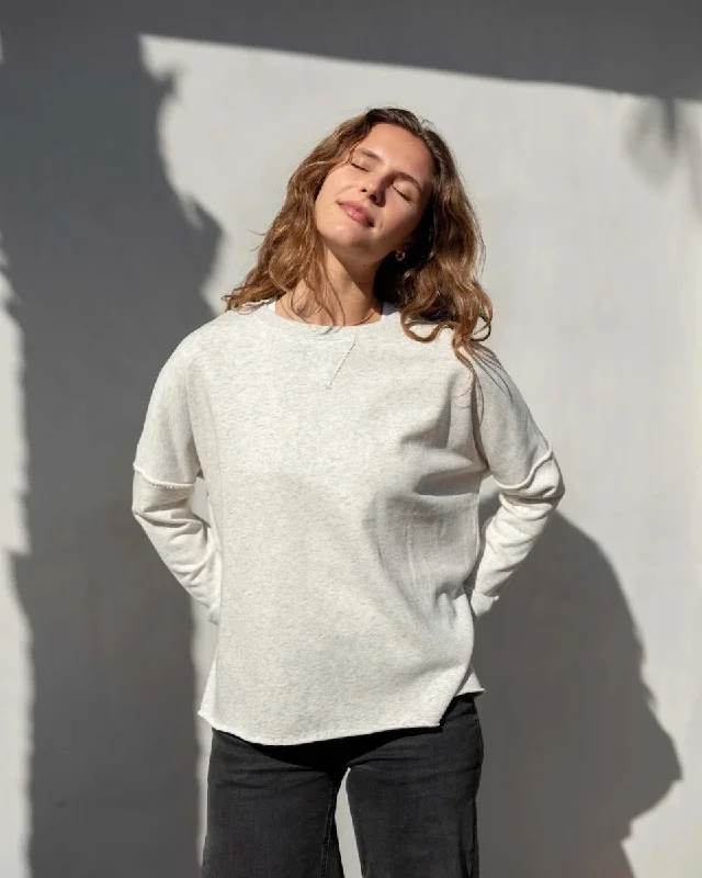 Frenchie Crewneck Sweatshirt in Ash Heather by Mersea Hoodie with Mesh Breathable Sporty
