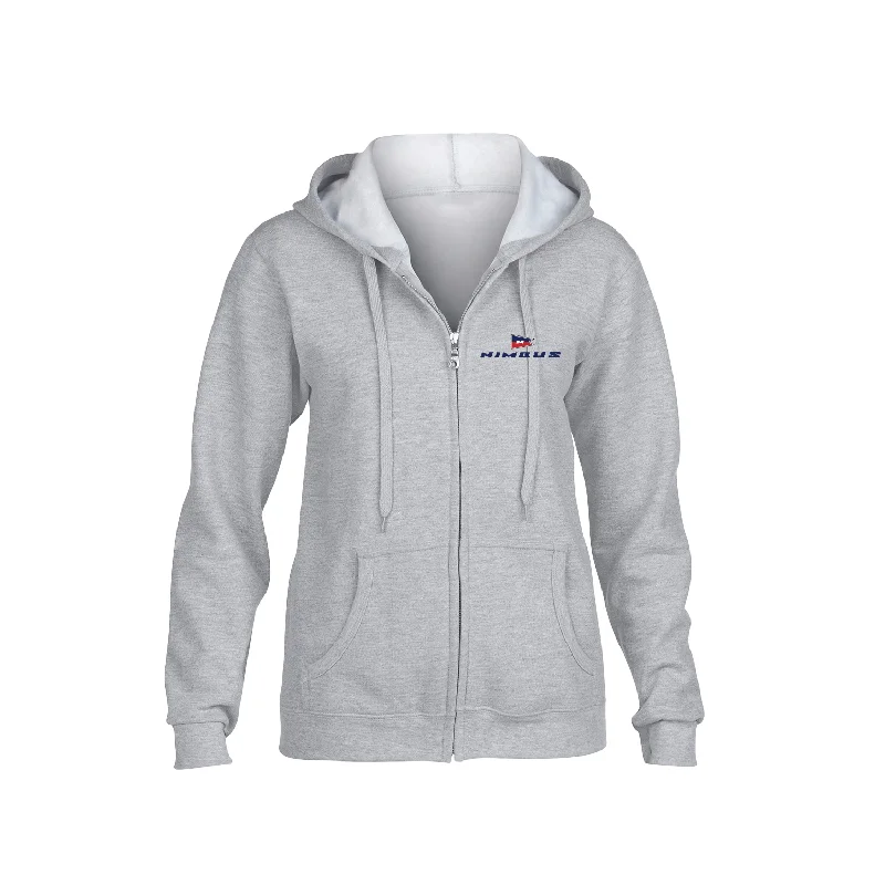 Full Zip Women's Hoodie Hoodie with Hem Applique Textured Unique