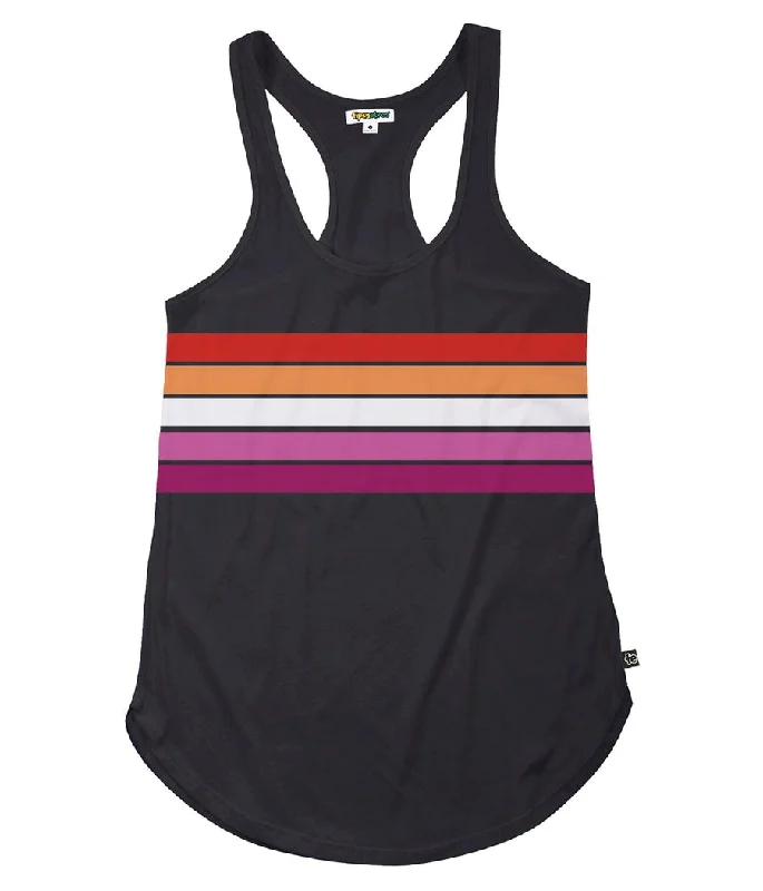 Lesbian Pride Flag Racerback Tank Top crossback tank top