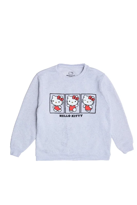 Hello Kitty Graphic Crew Neck Sweatshirt Hoodie with Earth Tones Natural Calm