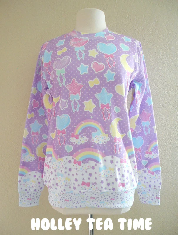 Pastel Party Lavender Women's Sweatshirt [made to order] Hoodie with Pocket Utility Practical