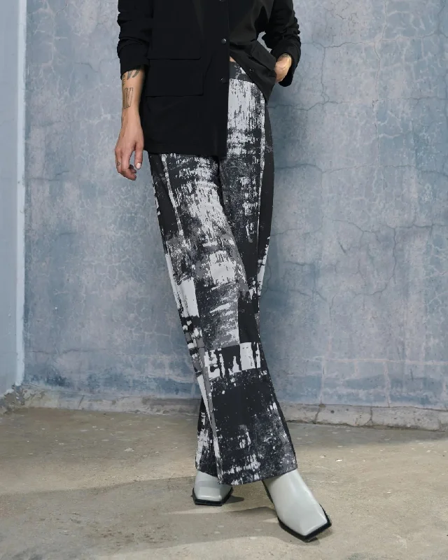 Digi Straight Leg Pants, Marble Comfortable Denim Trousers