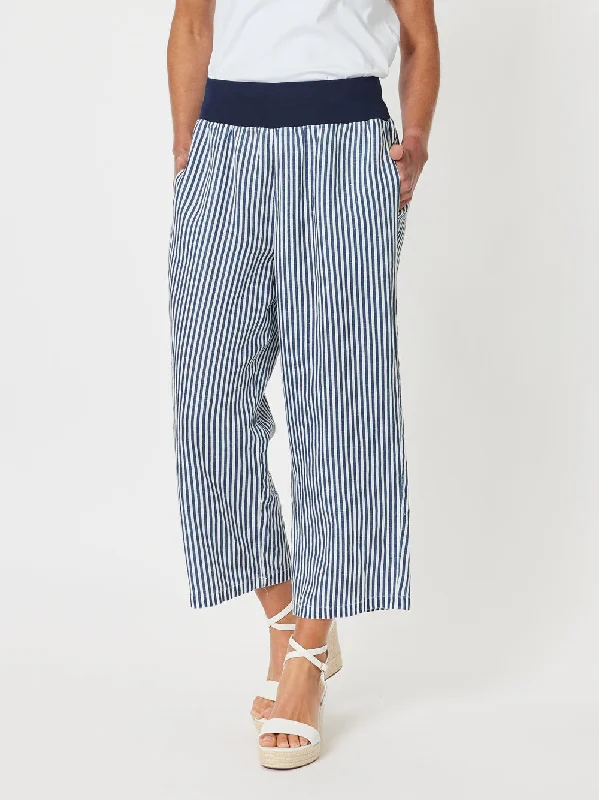 Stripe Beach Pant - Navy Soft Stretch Leggings