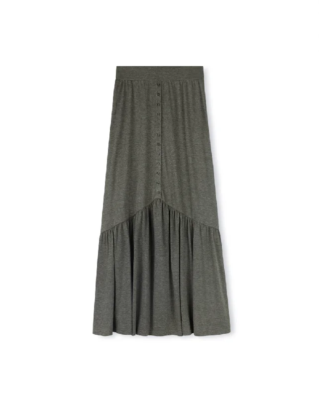 Textured Solid Maxi Skirt lace skirt intricate