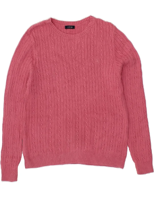 IZOD Womens Boat Neck Jumper Sweater UK 14 Medium Pink Machine Wash Dry Clean Hand Wash IZOD Womens Boat Neck Jumper Sweater UK 14 Medium Pink Machine Wash Dry Clean Hand Wash