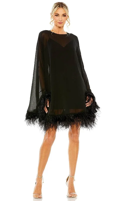 Ieena Duggal 11622 - Chiffon Sheer Trapeze Dress Tunics Polka dots