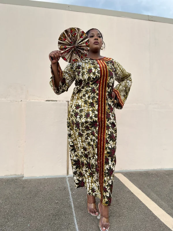 Long Sleeve Ankra Dress empire Waist empire