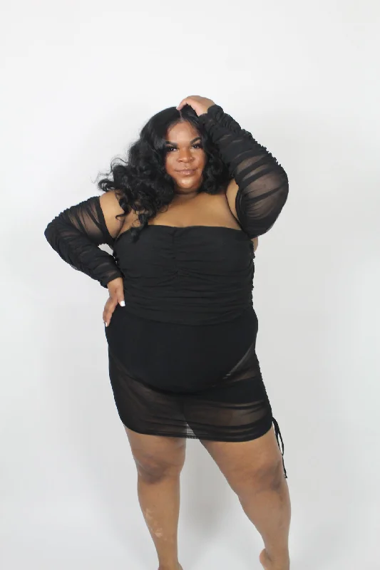 Body-Ody Mesh Body Suit Skirt Set corduroy skirt durable