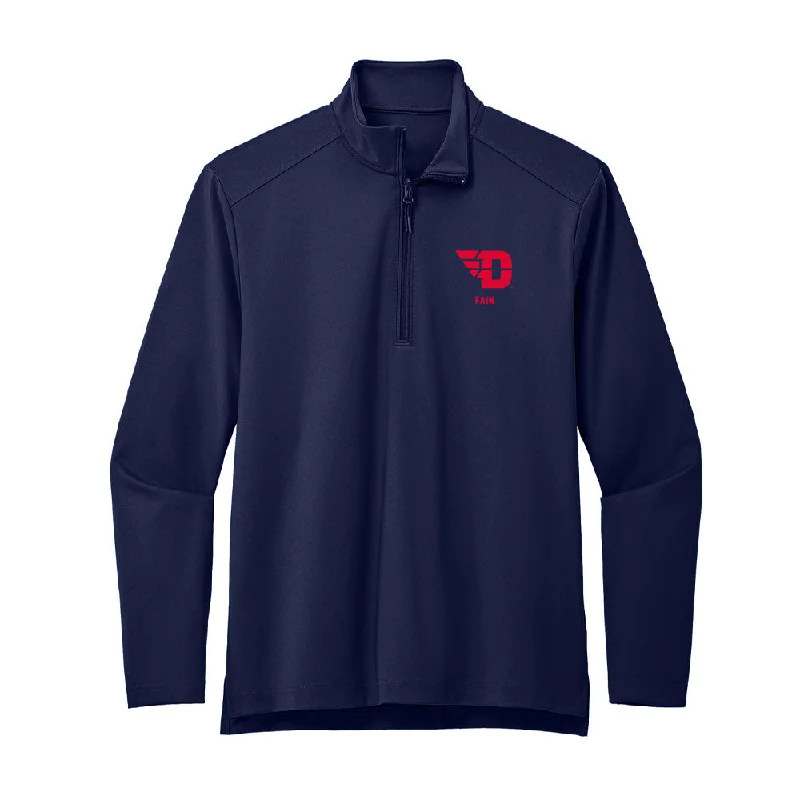 Dayton - NCAA Women's Soccer : Liviya Fain - Premium Quarter Zip Jacket Toggled Jacket Drawstring Jacket Belted Jacket