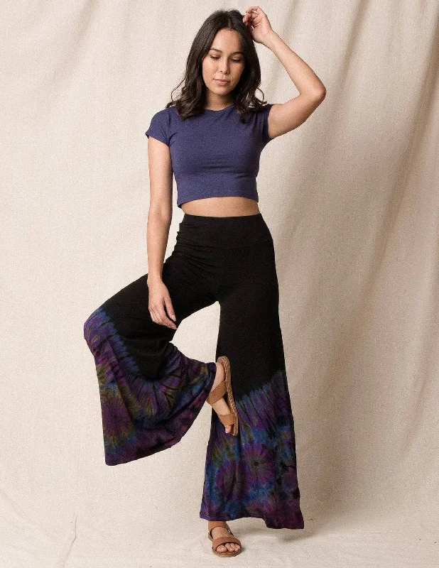 Tie-Dye Palazzo Pants - Blue - As-Is-Clearance Comfy Athletic Pants