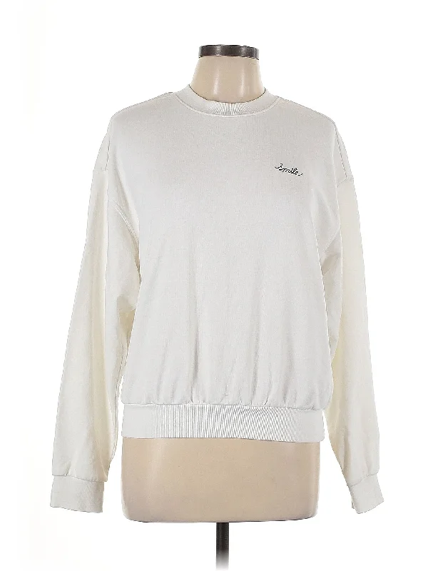 Sweatshirt Hoodie with Ribbed Cuffs Snug Fit Comfort
