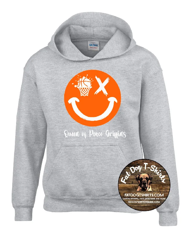 QUEEN OF PEACE-BASKETBALL SMILEY HOODIE-NEW 2024 Graphic Hoodie Design Print