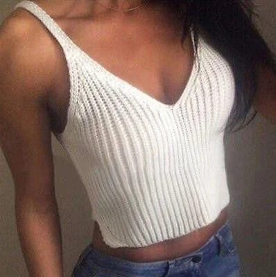 Women Crochet Bralette Knit Lace Bra Boho Beach Bikini Halter Crop Top Cami Tank peekaboo tank top