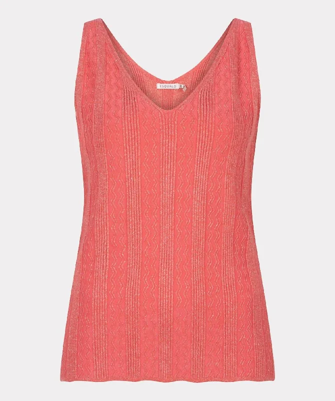 Women's Ready For Summer Tank In Peach vibrant tank top