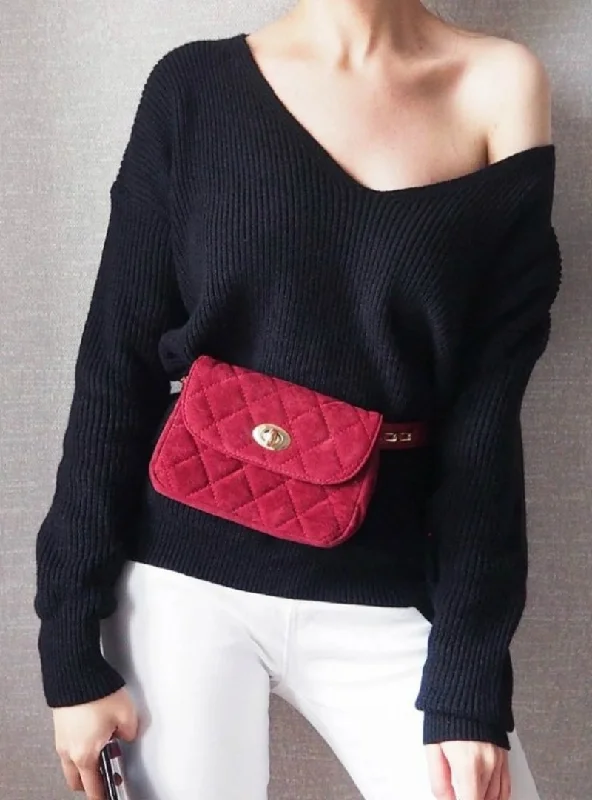 WOMEN'S SWEATERS V-NECK MINIMALIST TOPS FASHIONABLE High Neck Crew Neck V-Neck